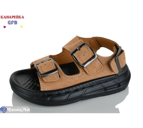 Сандалі дитячі на літо (10 пар р.21-25) коричневий  "GFB-Канарейка"