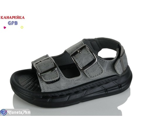 Сандалі дитячі на літо (10 пар р.21-25) сірий  "GFB-Канарейка"