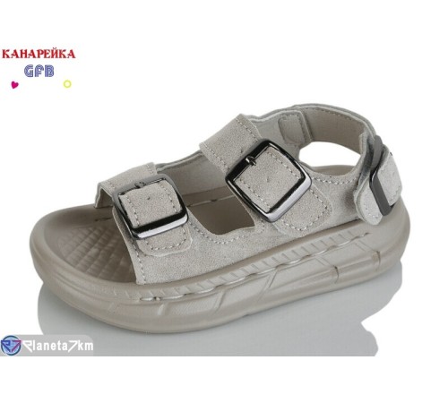Сандалі дитячі на літо (10 пар р.21-25) сірий  "GFB-Канарейка"
