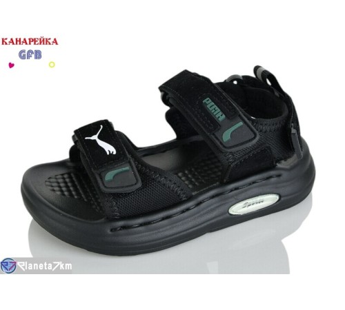 Сандалі дитячі на літо (10 пар р.21-25) чорний  "GFB-Канарейка"
