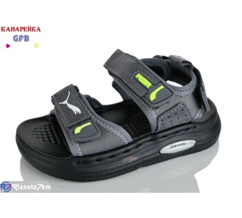 Сандалі дитячі на літо (10 пар р.21-25) сірий  "GFB-Канарейка"