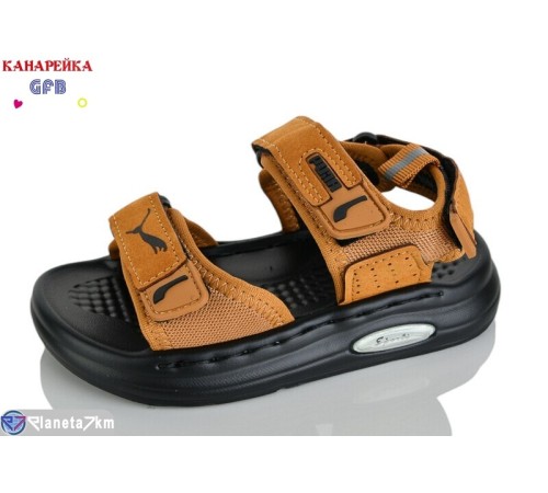 Сандалі дитячі на літо (10 пар р.21-25) camel  "GFB-Канарейка"