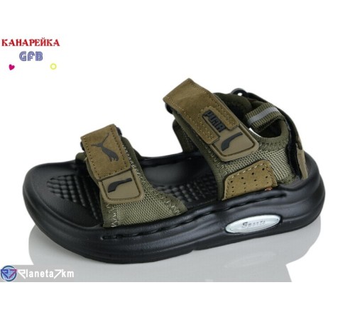 Сандалі дитячі на літо (10 пар р.21-25) зелений  "GFB-Канарейка"