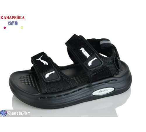 Сандалі дитячі на літо (10 пар р.21-25) чорний  "GFB-Канарейка"