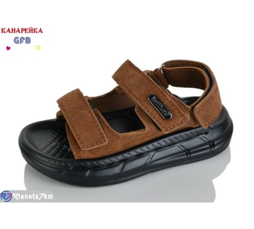 Сандалі дитячі на літо (10 пар р.21-25) коричневий  "GFB-Канарейка"