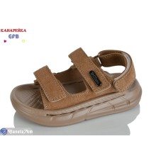 Сандалі дитячі на літо (10 пар р.21-25) коричневий  "GFB-Канарейка"
