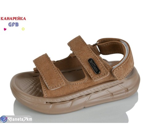 Сандалі дитячі на літо (10 пар р.21-25) коричневий  "GFB-Канарейка"