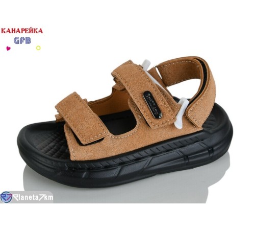 Сандалі дитячі на літо (10 пар р.21-25) коричневий  "GFB-Канарейка"
