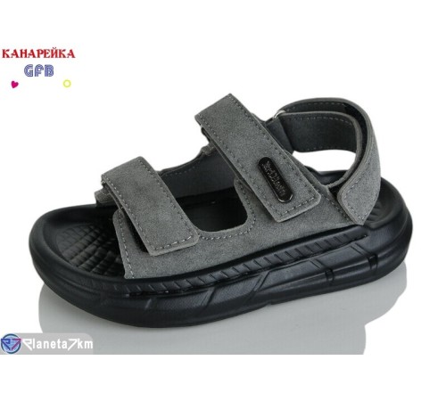 Сандалі дитячі на літо (10 пар р.21-25) сірий  "GFB-Канарейка"