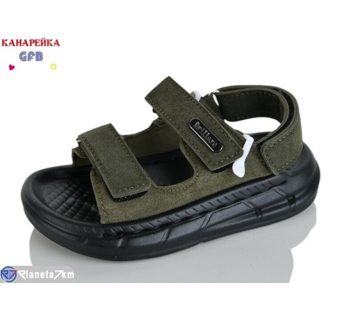 Сандалі дитячі на літо (10 пар р.21-25) зелений  "GFB-Канарейка"