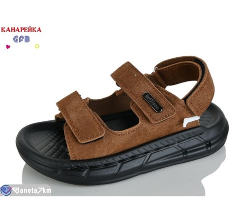 Сандалі дитячі на літо (10 пар р.26-30) коричневий  "GFB-Канарейка"