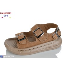 Сандалі дитячі на літо (10 пар р.26-30) коричневий  "GFB-Канарейка"