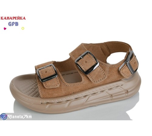 Сандалі дитячі на літо (10 пар р.26-30) коричневий  "GFB-Канарейка"
