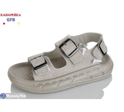 Сандалі дитячі на літо (10 пар р.26-30) сірий  "GFB-Канарейка"