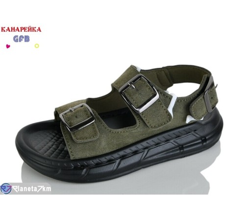Сандалі дитячі на літо (10 пар р.26-30) зелений  "GFB-Канарейка"
