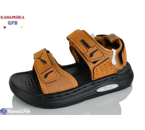 Сандалі дитячі на літо (10 пар р.26-30) camel  "GFB-Канарейка"