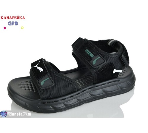 Сандалі дитячі на літо (10 пар р.32-37) чорний  "GFB-Канарейка"