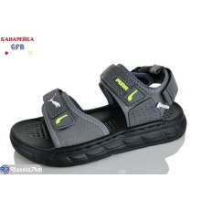 Сандалі дитячі на літо (10 пар р.32-37) сірий  "GFB-Канарейка"