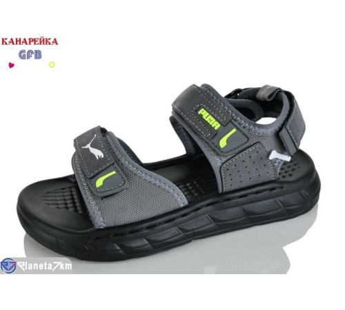 Сандалі дитячі на літо (10 пар р.32-37) сірий  "GFB-Канарейка"