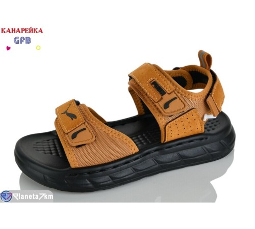 Сандалі дитячі на літо (10 пар р.32-37) camel  "GFB-Канарейка"