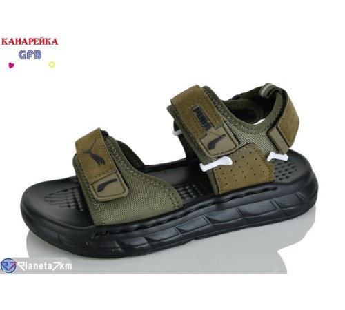 Сандалі дитячі на літо (10 пар р.32-37) зелений  "GFB-Канарейка"
