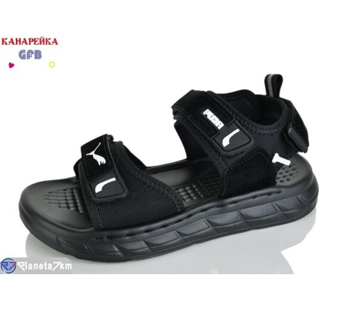 Сандалі дитячі на літо (10 пар р.32-37) чорний  "GFB-Канарейка"