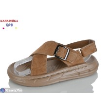 Сандалі дитячі на літо (10 пар р.31-36) коричневий  "GFB-Канарейка"