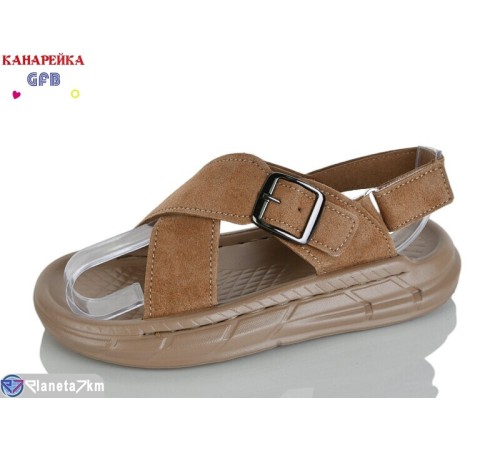 Сандалі дитячі на літо (10 пар р.31-36) коричневий  "GFB-Канарейка"