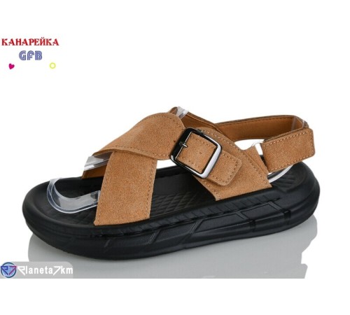 Сандалі дитячі на літо (10 пар р.31-36) camel  "GFB-Канарейка"