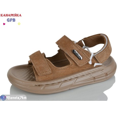Сандалі дитячі на літо (10 пар р.31-36) коричневий  "GFB-Канарейка"