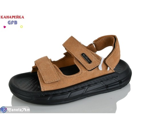 Сандалі дитячі на літо (10 пар р.31-36) коричневий  "GFB-Канарейка"