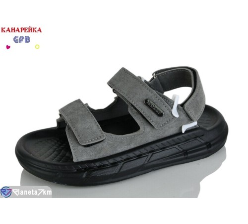 Сандалі дитячі на літо (10 пар р.31-36) сірий  "GFB-Канарейка"
