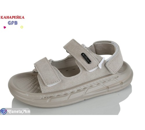 Сандалі дитячі на літо (10 пар р.31-36) сірий  "GFB-Канарейка"