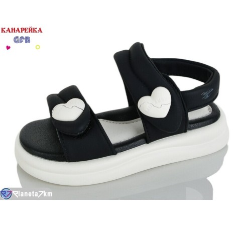 Дитячі босоніжки на літо (8 пар р.23-28) чорний  "GFB-Канарейка"