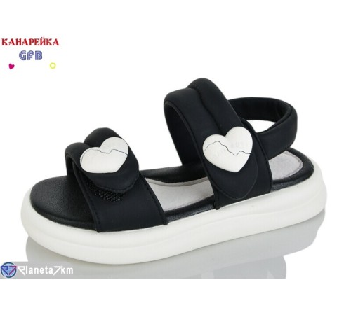 Дитячі босоніжки на літо (8 пар р.28-33) чорний  "GFB-Канарейка"