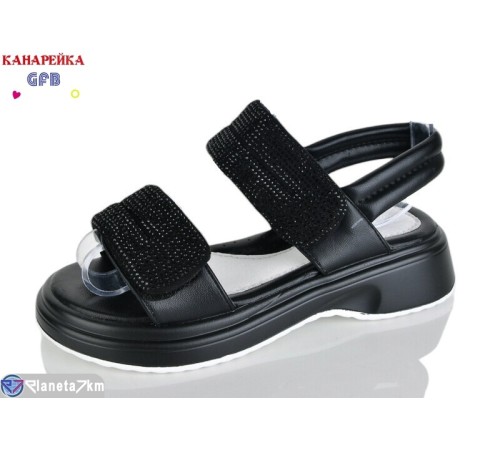 Дитячі босоніжки на літо (8 пар р.32-37) чорний  "GFB-Канарейка"