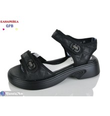 Дитячі босоніжки на літо (8 пар р.32-37) чорний  "GFB-Канарейка"