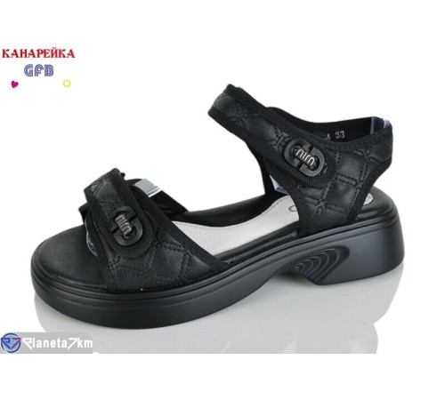 Дитячі босоніжки на літо (8 пар р.32-37) чорний  "GFB-Канарейка"