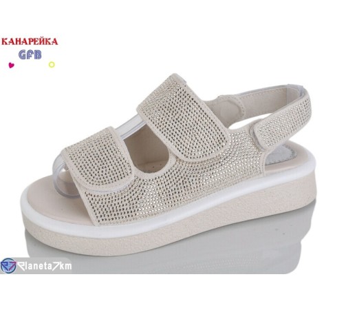 Дитячі босоніжки на літо (8 пар р.32-37) бежевий  "GFB-Канарейка"