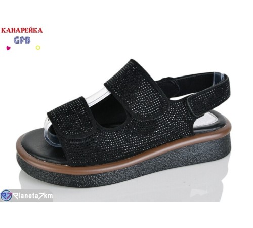 Дитячі босоніжки на літо (8 пар р.32-37) чорний  "GFB-Канарейка"