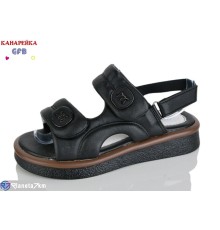 Дитячі босоніжки на літо (8 пар р.32-37) чорний  "GFB-Канарейка"