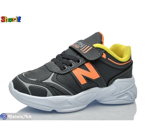 Дитячі кросівки на весну/осінь (8 пар р.26-30) сірий  "Sharif"