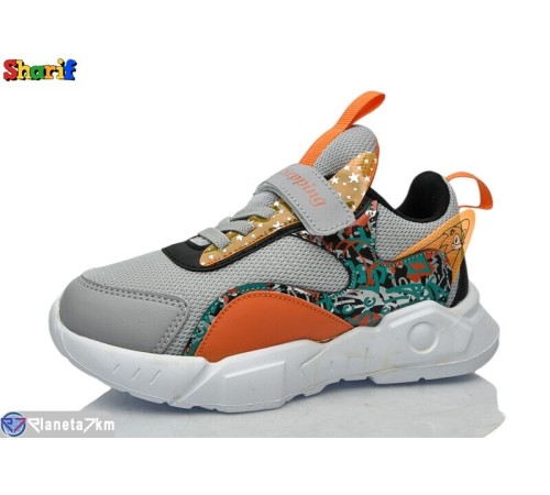 Дитячі кросівки на весну/осінь (8 пар р.31-35) сірий  "Sharif"
