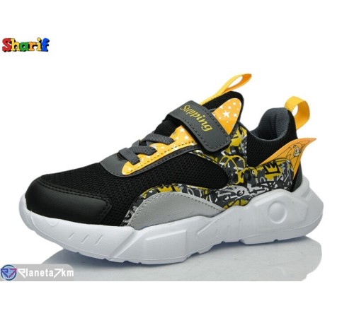 Дитячі кросівки на весну/осінь (8 пар р.31-35) чорний  "Sharif"