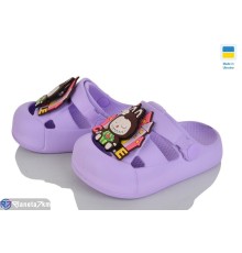 Кроки дитячі на літо (8 пар р.24-29) фіолетовий  "LEO"