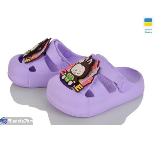 Кроки дитячі на літо (8 пар р.24-29) фіолетовий  "LEO"