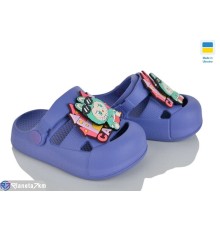 Кроки дитячі на літо (8 пар р.24-29) фіолетовий  "LEO"