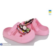 Кроки дитячі на літо (8 пар р.24-29) рожевий  "LEO"