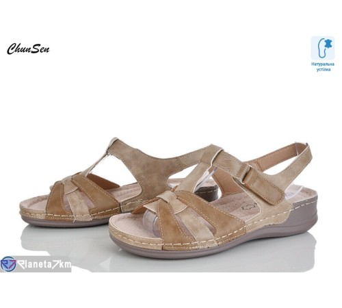 Босоніжки жіночі на літо (8 пар р.37-42) коричневий  "Chunsen"