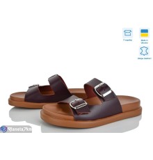 Шлепки жіночі на літо (6 пар р.36-40) бордовий  "Linda"